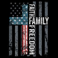 Faith Family Freedom Christian USA Cross Flag Impact Tech Backpack