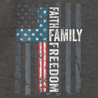 Faith Family Freedom Christian USA Cross Flag Vector Backpack