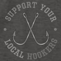 Funny Fishing Fisher Dad Gift Support Your Local Hookers Great Gift Vector Backpack