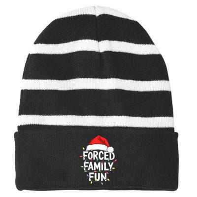 Forced Family Fun Striped Beanie with Solid Band