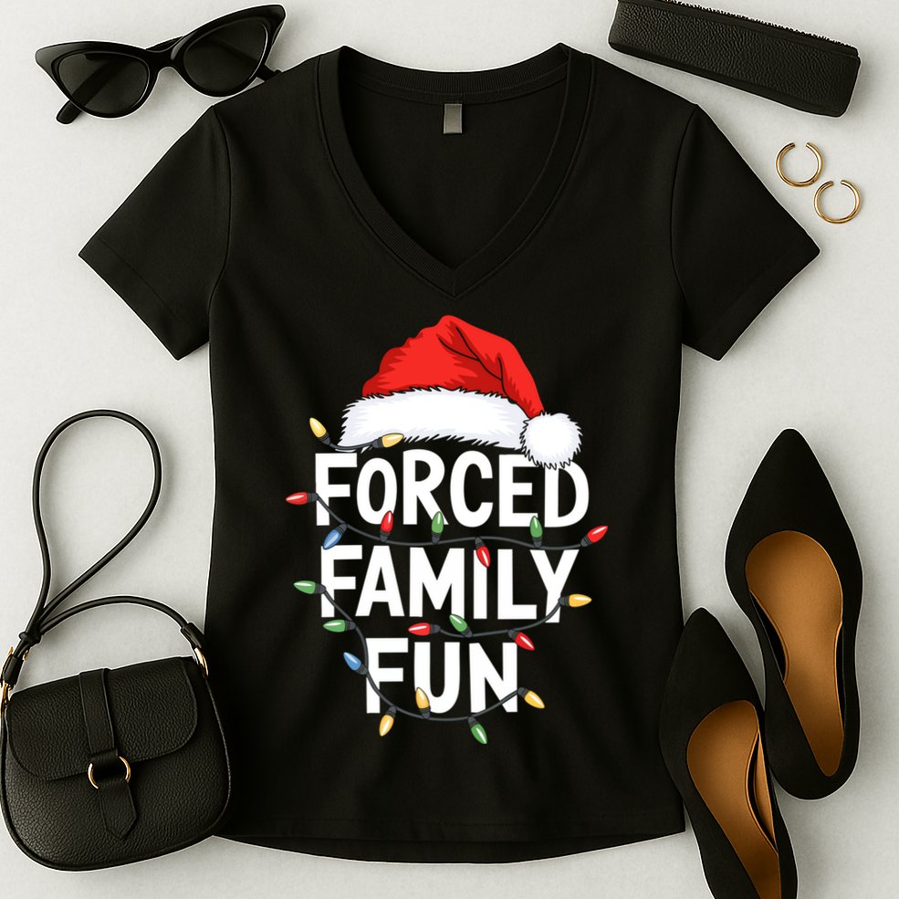 Forced Family Fun Women's V-Neck T-Shirt