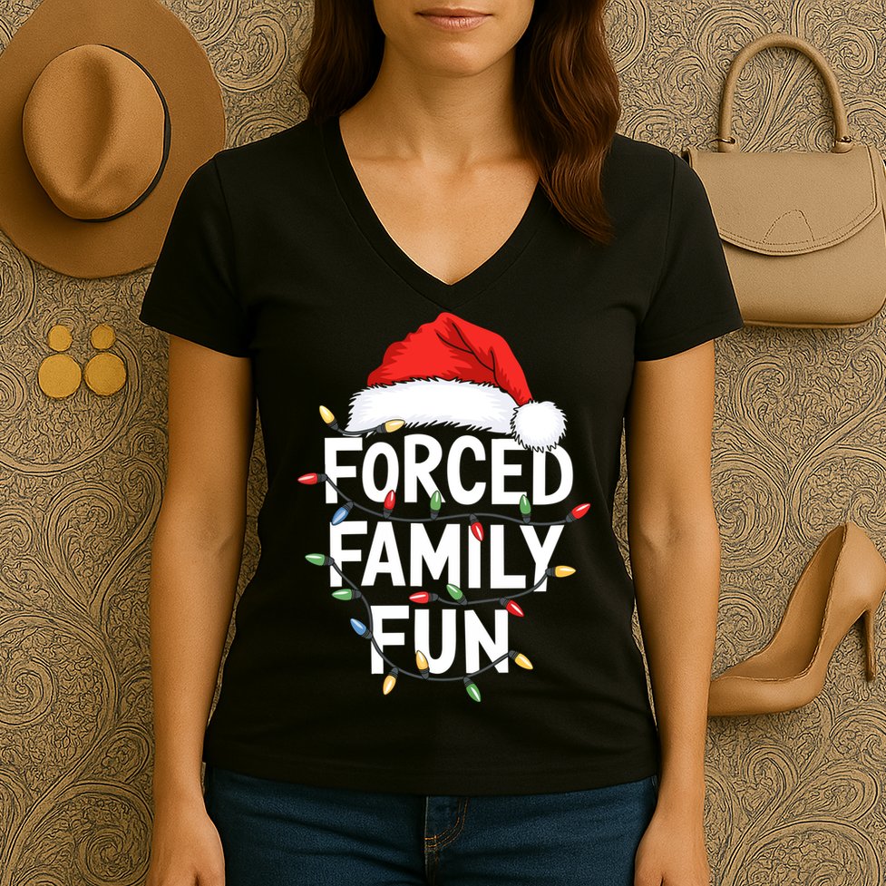 Forced Family Fun Women's V-Neck T-Shirt