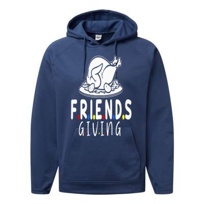 Friendsgiving Friends & Family Thanksgiving matching Performance Fleece Hoodie