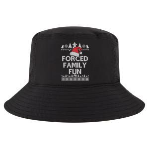 Forced Family Fun Sarcastic Adult Christmas Funny Gift Cool Comfort Performance Bucket Hat