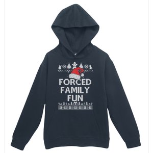 Forced Family Fun Sarcastic Adult Christmas Funny Gift Urban Pullover Hoodie