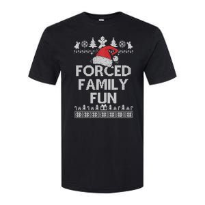 Forced Family Fun Sarcastic Adult Christmas Funny Gift Softstyle CVC T-Shirt