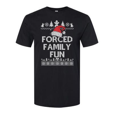 Forced Family Fun Sarcastic Adult Christmas Funny Gift Softstyle CVC T-Shirt