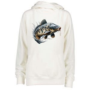 Funny Fishing & Fisherman Gift Womens Funnel Neck Pullover Hood