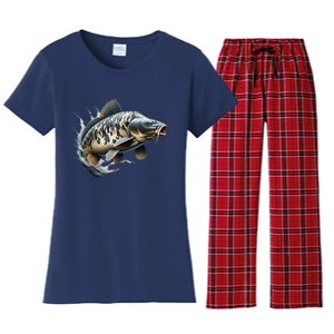 Funny Fishing & Fisherman Gift Women's Flannel Pajama Set