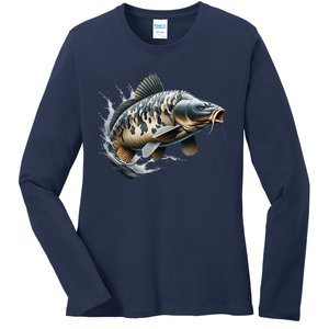 Funny Fishing & Fisherman Gift Ladies Long Sleeve Shirt