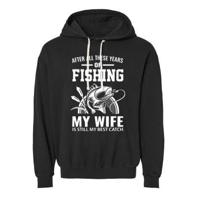 Funny Fishing Fisherman Fish Master Baiter Dad Garment-Dyed Fleece Hoodie