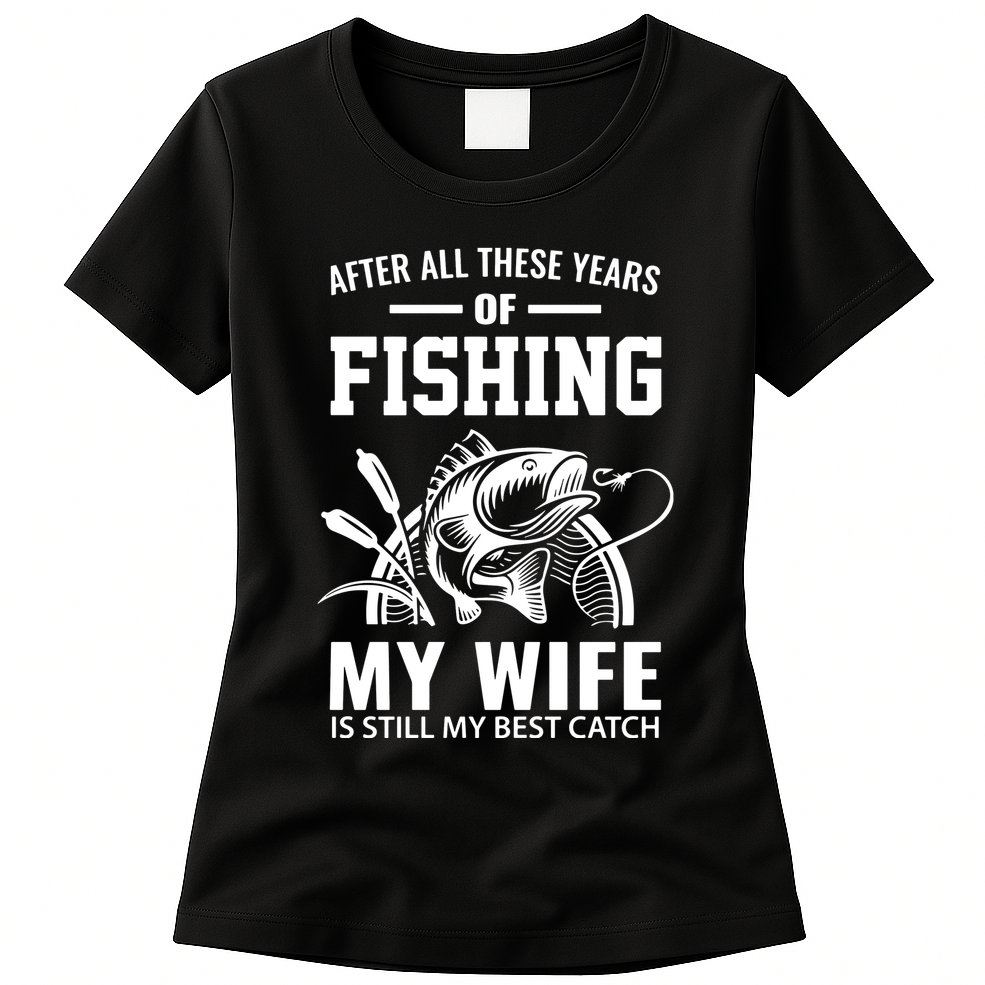 Funny Fishing Fisherman Fish Master Baiter Dad Womens T-Shirt