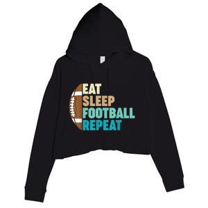 Funny Football For Player American Football Crop Fleece Hoodie