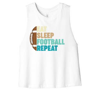 Funny Football For Player American Football Women's Racerback Cropped Tank