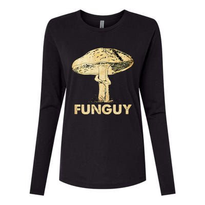 Funguy Funny Fungi Fungus Mushroom Womens Cotton Relaxed Long Sleeve T-Shirt