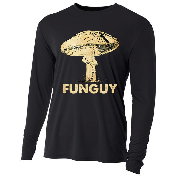 Funguy Funny Fungi Fungus Mushroom Cooling Performance Long Sleeve Crew