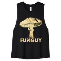 Funguy Funny Fungi Fungus Mushroom Women's Racerback Cropped Tank