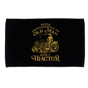 Funny Farmer Farm Tractor Farming Truck Lovers Humor Outfit Microfiber Hand Towel