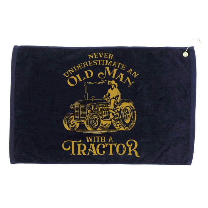 Funny Farmer Farm Tractor Farming Truck Lovers Humor Outfit Grommeted Golf Towel