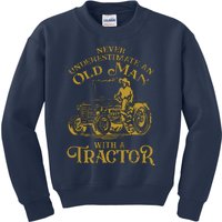 Funny Farmer Farm Tractor Farming Truck Lovers Humor Outfit Kids Sweatshirt