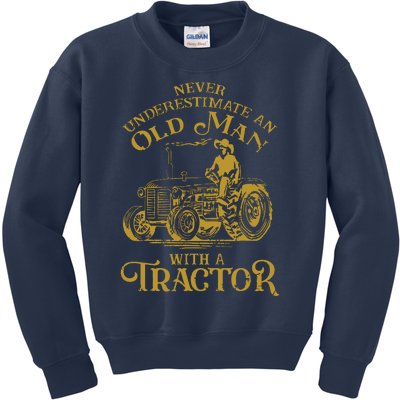 Funny Farmer Farm Tractor Farming Truck Lovers Humor Outfit Kids Sweatshirt