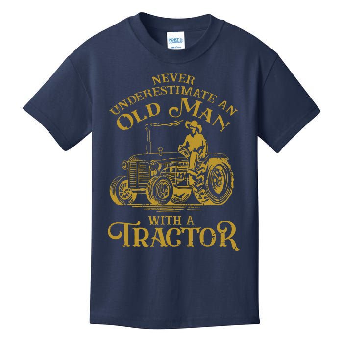 Funny Farmer Farm Tractor Farming Truck Lovers Humor Outfit Kids T-Shirt