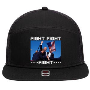 Fight Fight Fight Trump 2024 Vote Trump 7 Panel Mesh Trucker Snapback Hat