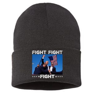 Fight Fight Fight Trump 2024 Vote Trump Sustainable Knit Beanie