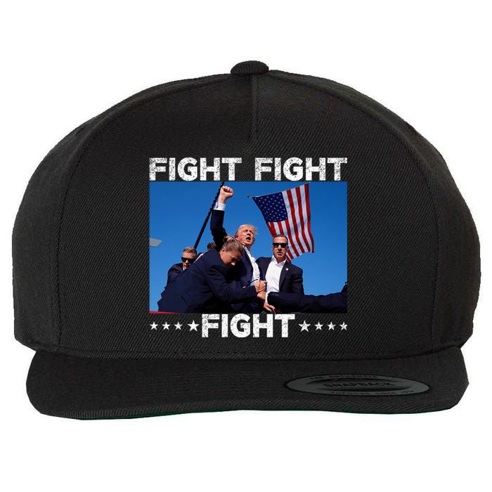 Fight Fight Fight Trump 2024 Vote Trump Wool Snapback Cap