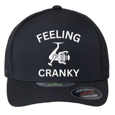 Funny Fishing Feeling Reel Cranky Fishing Fisher Flexfit Unipanel Trucker Cap