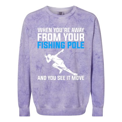 Funny Fishing Fisherman Angler Fish Design Colorblast Crewneck Sweatshirt