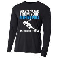 Funny Fishing Fisherman Angler Fish Design Cooling Performance Long Sleeve Crew