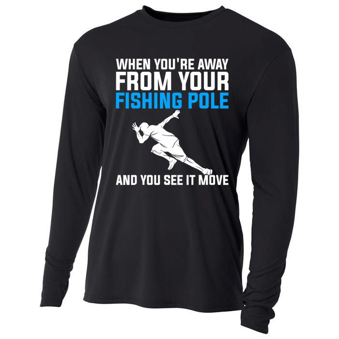 Funny Fishing Fisherman Angler Fish Design Cooling Performance Long Sleeve Crew