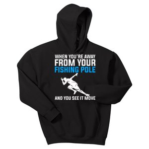 Funny Fishing Fisherman Angler Fish Design Kids Hoodie