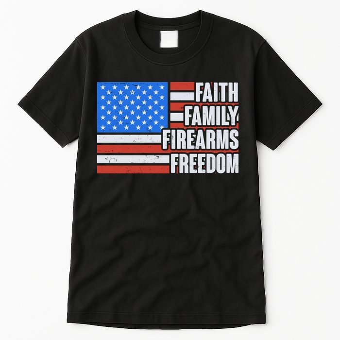 Faith Family Firearms Freedom Tall T-Shirt