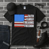Faith Family Firearms Freedom Tall T-Shirt