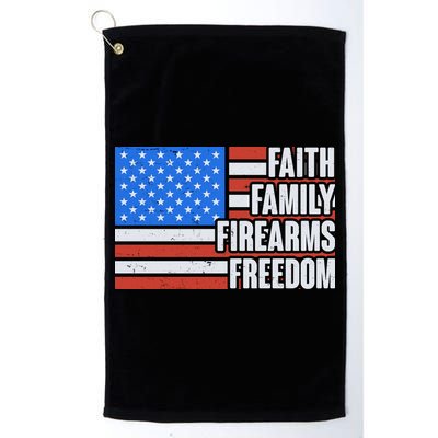 Faith Family Firearms Freedom Golf Towel
