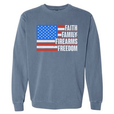 Faith Family Firearms Freedom Garment-Dyed Sweatshirt