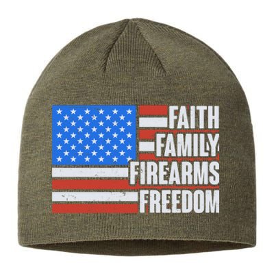 Faith Family Firearms Freedom Sustainable Beanie