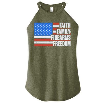 Faith Family Firearms Freedom Women's Perfect Tri Rocker Tank
