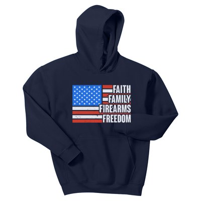 Faith Family Firearms Freedom Kids Hoodie