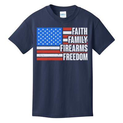 Faith Family Firearms Freedom Kids T-Shirt