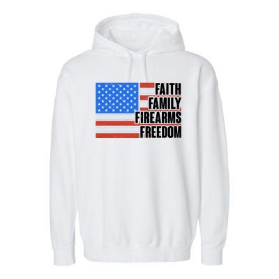 Faith Family Firearms Freedom Garment-Dyed Fleece Hoodie