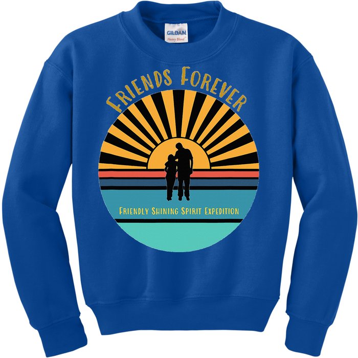 Friends Forever Friendly Shining Spirit Kids Sweatshirt