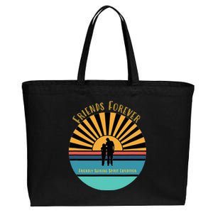 Friends Forever Friendly Shining Spirit Cotton Canvas Jumbo Tote