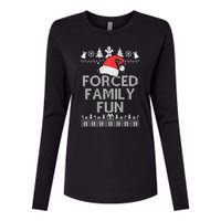 Forced Family Fun Sarcastic Christmas Womens Cotton Relaxed Long Sleeve T-Shirt