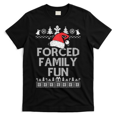 Forced Family Fun Sarcastic Christmas T-Shirt