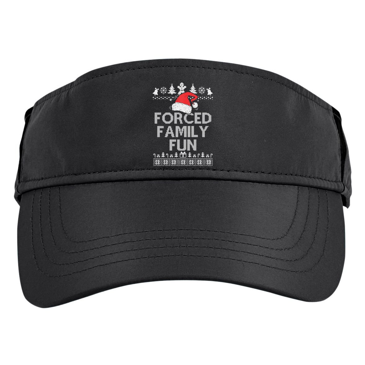 Forced Family Fun Sarcastic Christmas Adult Drive Performance Visor
