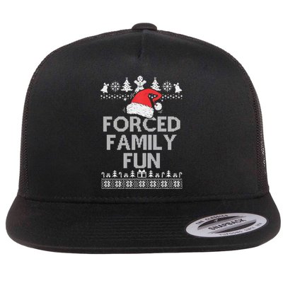 Forced Family Fun Sarcastic Christmas Flatbill Hat