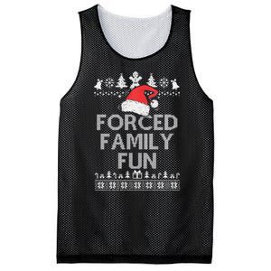 Forced Family Fun Sarcastic Christmas Mesh Reversible Basketball Jersey Tank